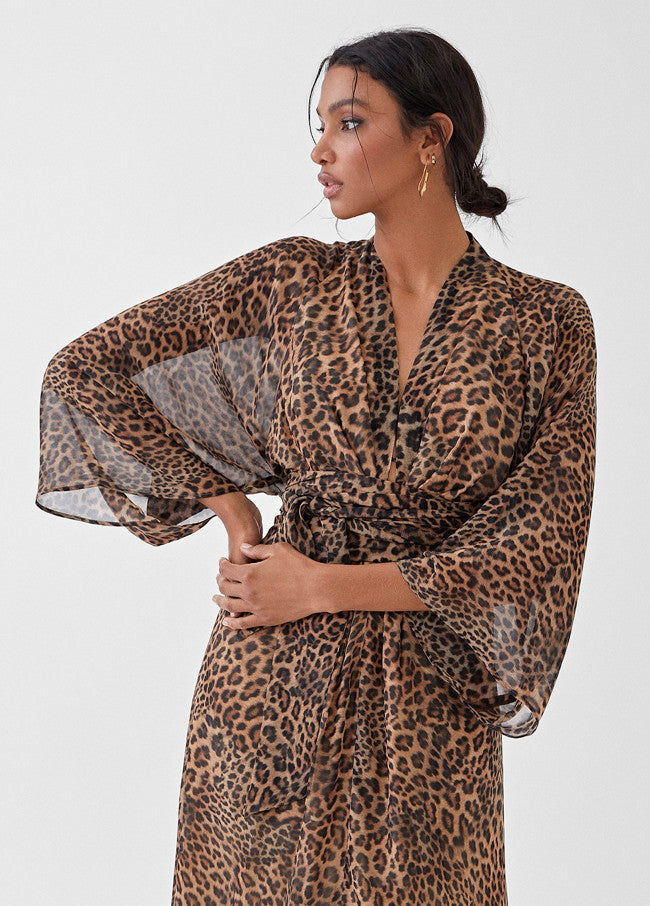 VESTIDO LONGO ANIMAL PRINT